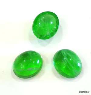 12x10mm (1685) Glass Flawed Peridot Oval Cabochon