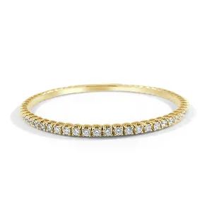 14k Gold & Diamond Flexible Bangle - 2.71ct