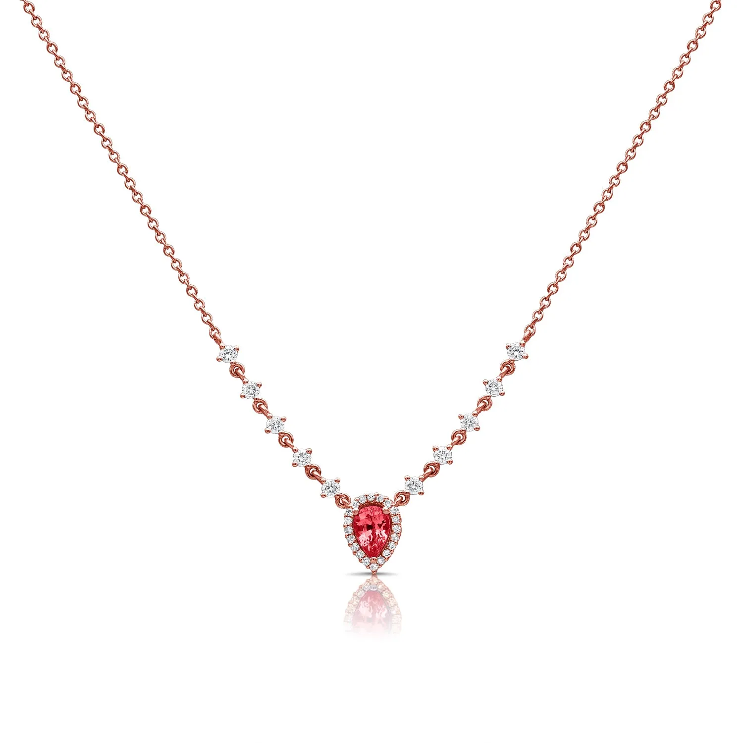14K Gold Ruby & Diamond Necklace
