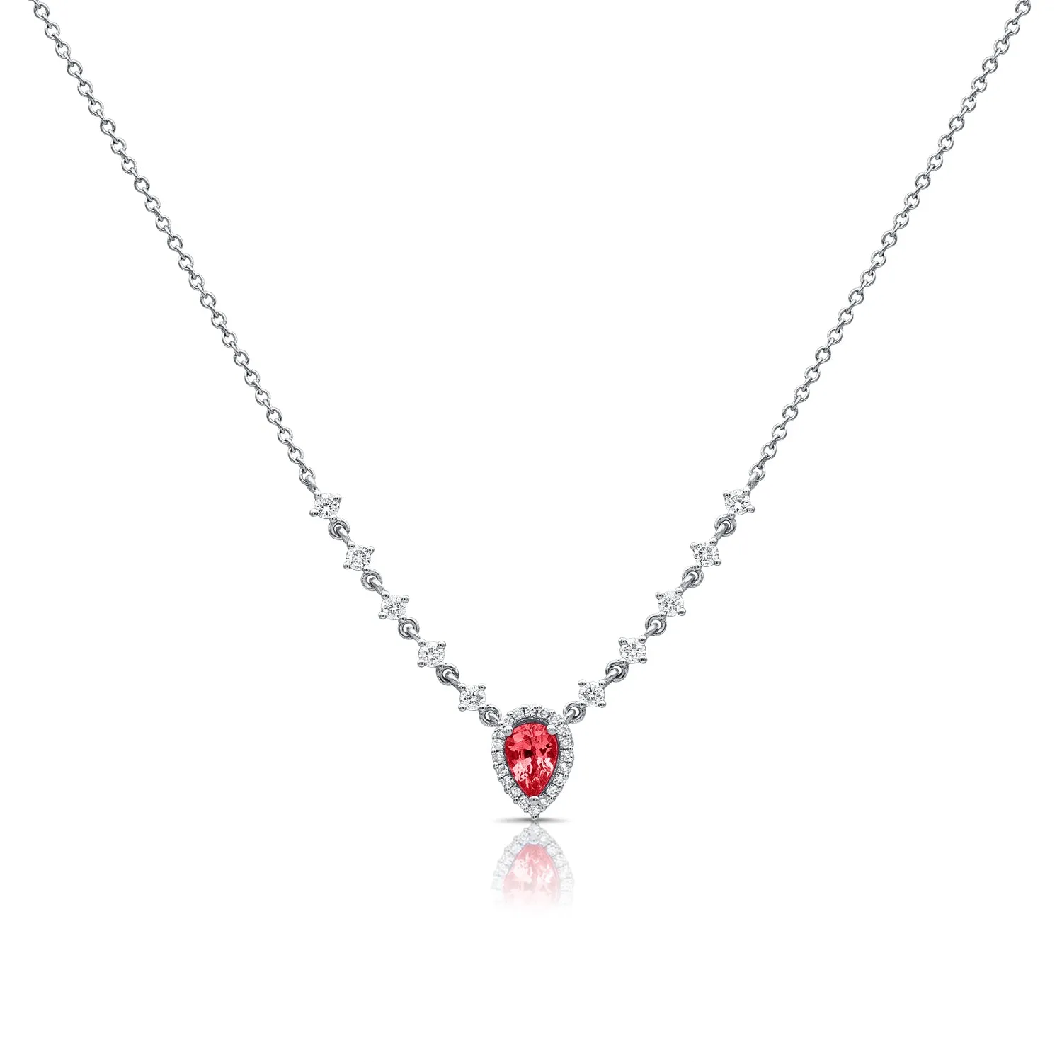 14K Gold Ruby & Diamond Necklace