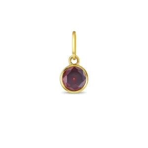 14k Gold Tiny Birthstone Cubic Zirconia 5mm Charm