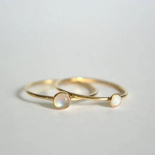 14k Moonstone & Opal Set