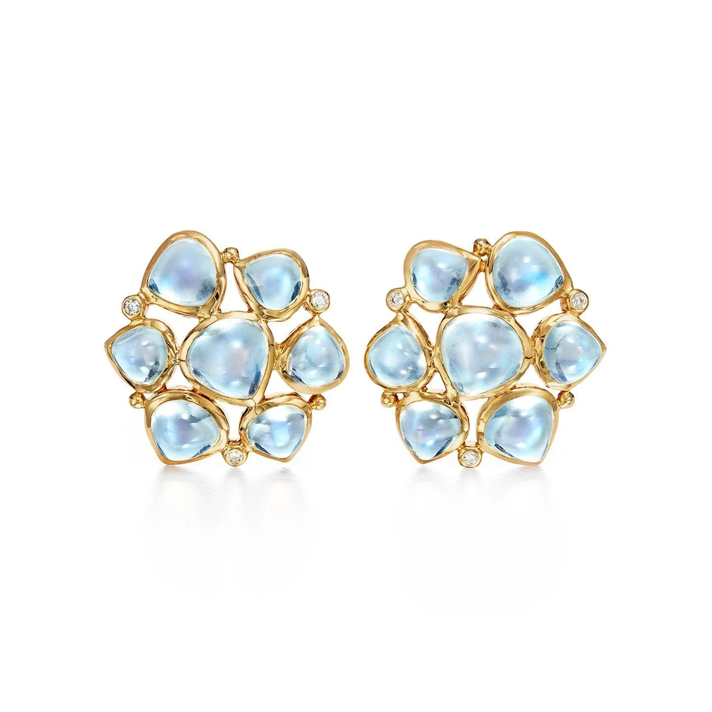 18K Cluster Earrings