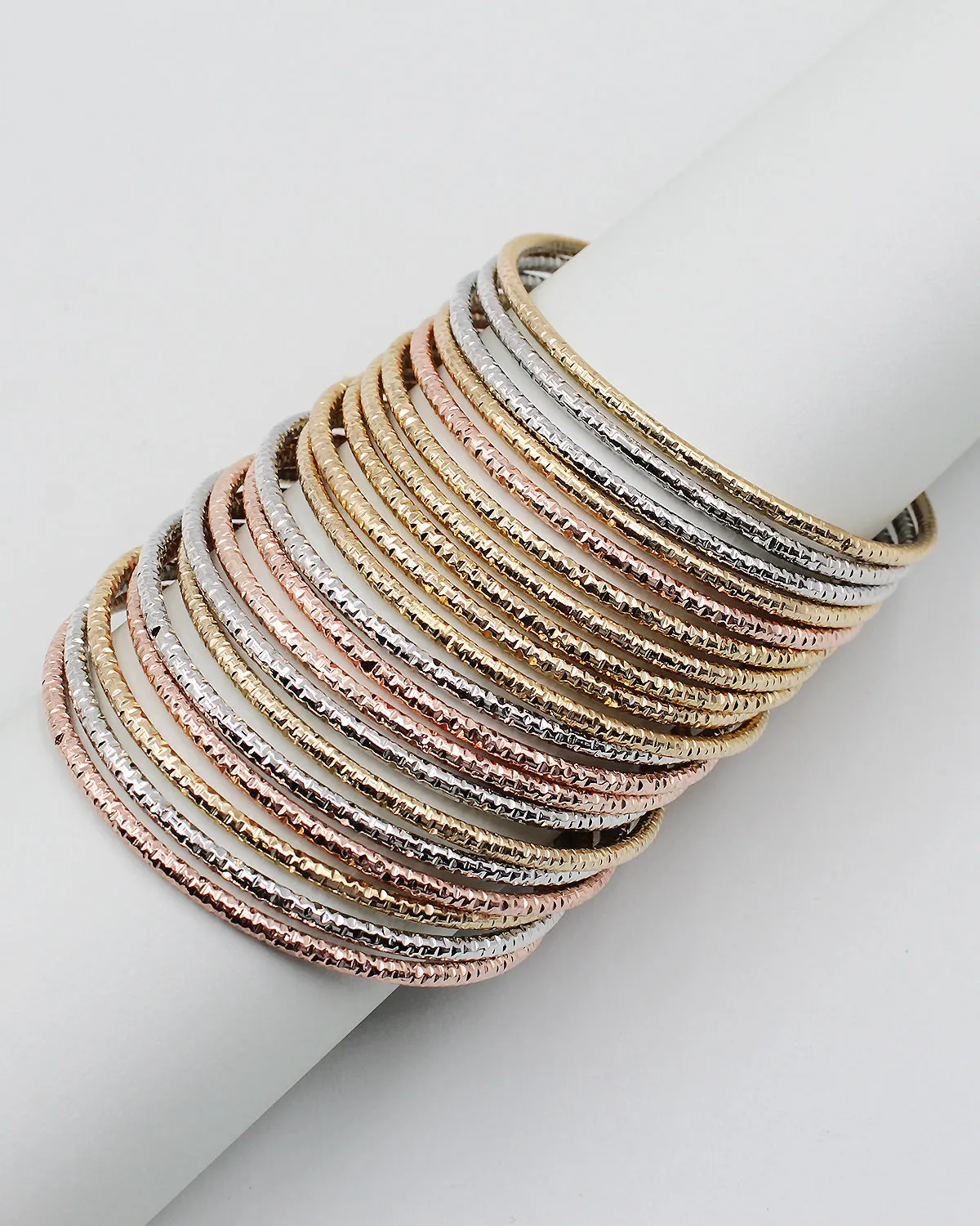 20PC Diamond Cut Bangle Set