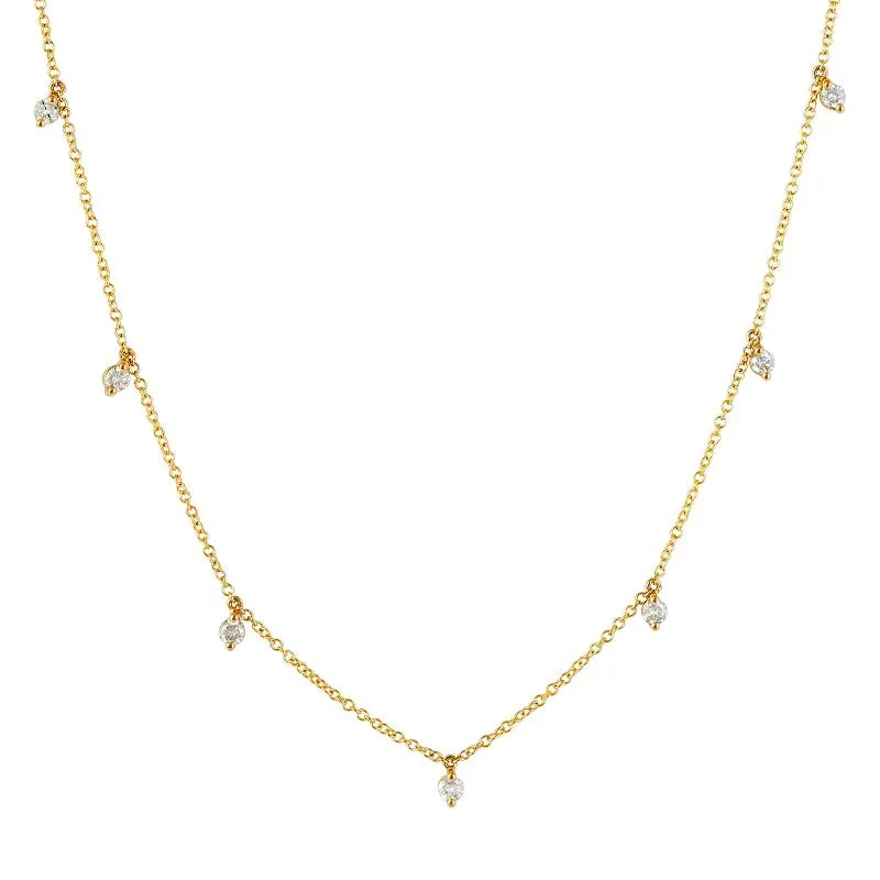 7 Diamond Charm Necklace