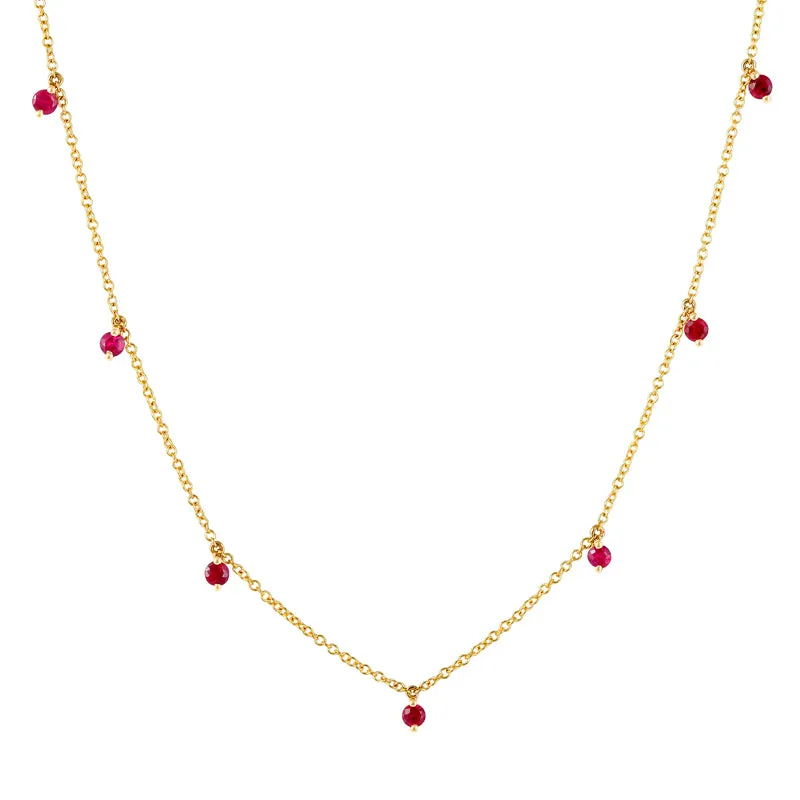7 Diamond Charm Necklace