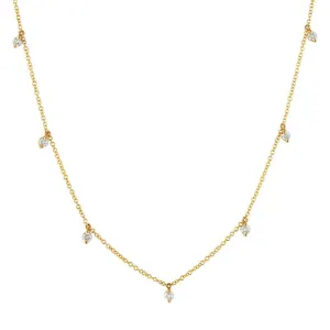 7 Diamond Charm Necklace