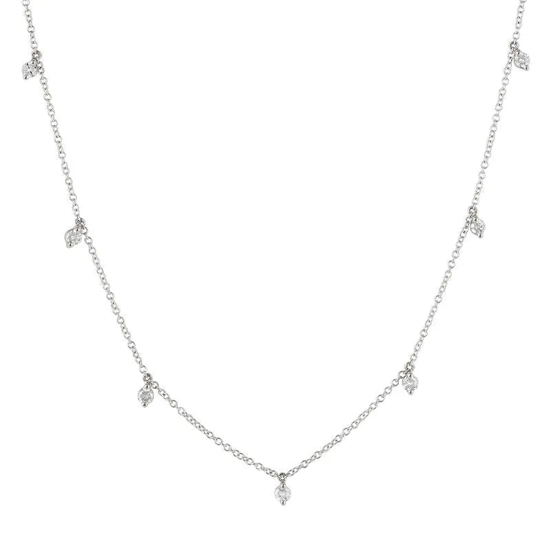7 Diamond Charm Necklace