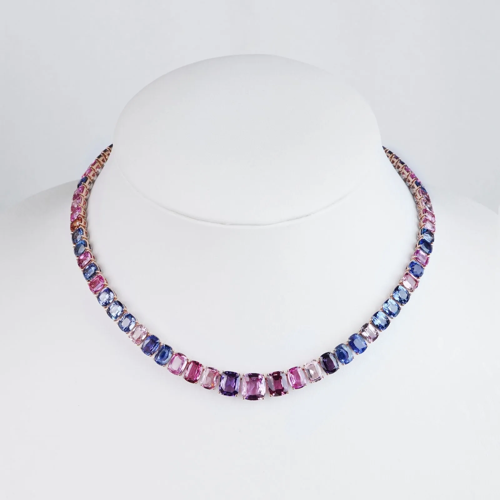 97.19 cts Fancy Cushion Sapphire Necklace (ENQUIRE)