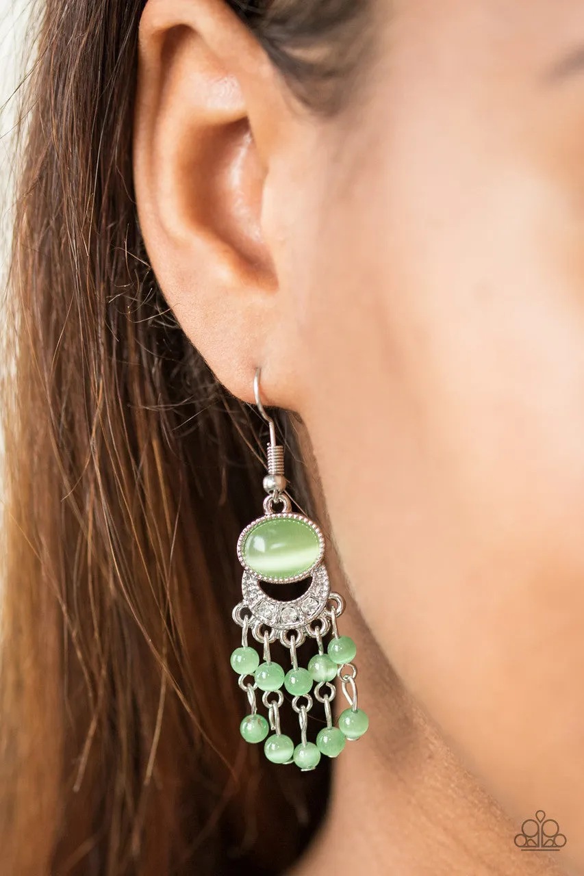 A Spring State of Mind Green Paparazzi Earrings