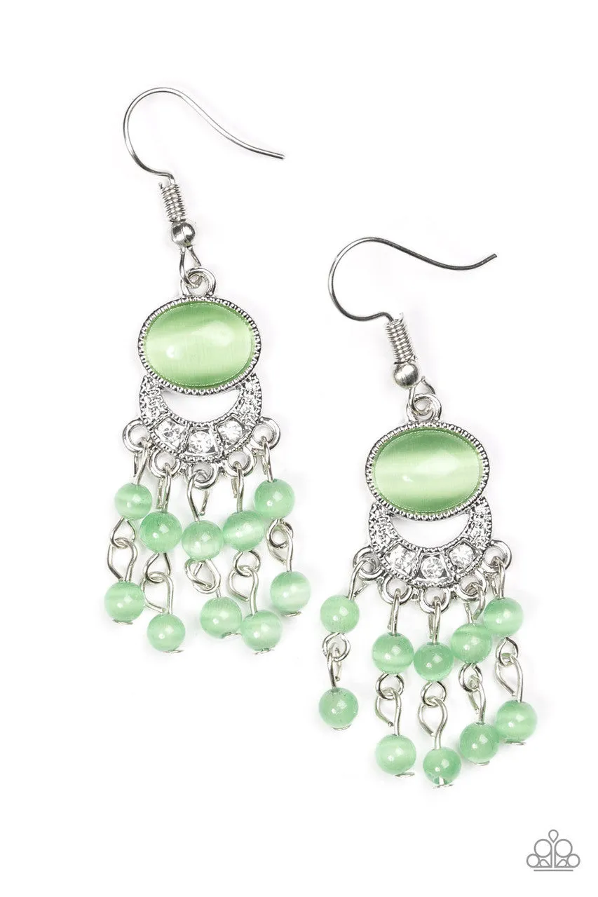 A Spring State of Mind Green Paparazzi Earrings