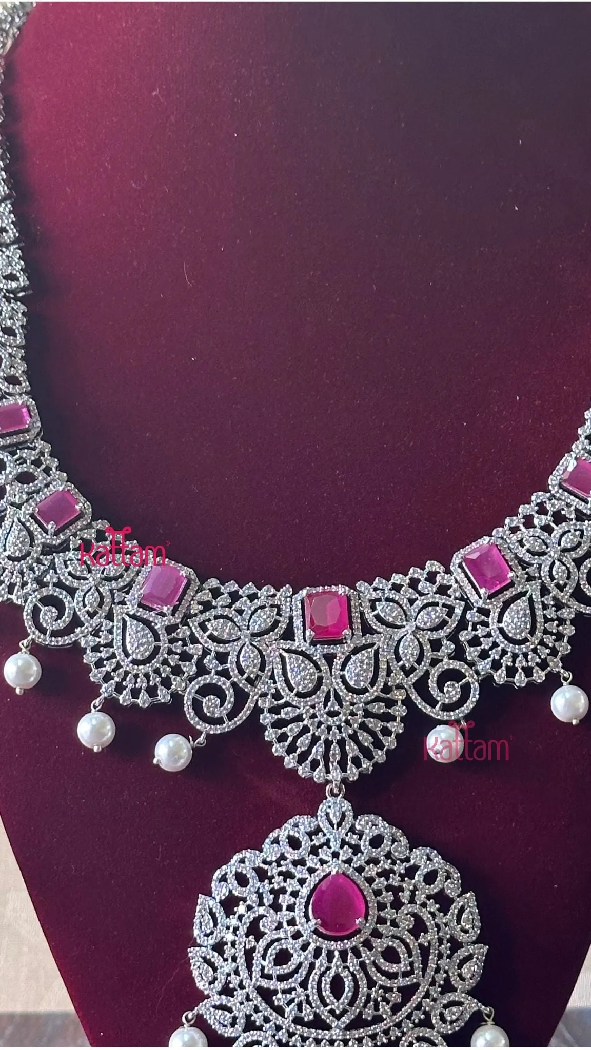 AD Leafy Ruby Bridal Haram