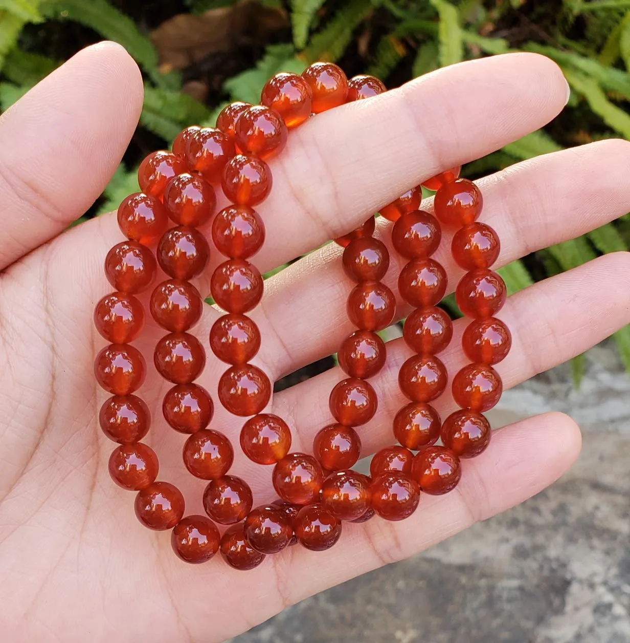 Adabele Natural Gemstone Bracelet 7.5 inch Stretchy Chakra Gems Stones 8mm (0.31") Beads Healing Crystal Quartz Women Men Girls Gifts (Unisex) Carnelian 8.0 Inches