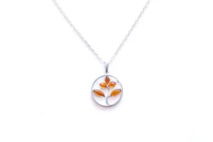 Amber Tree Charm Pendant