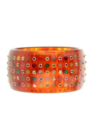 Amethyst Ruby Citrine Orange Bakelite Bangle