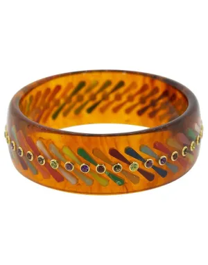 Amethyst Tortoise Multicolor Bakelite Bangle