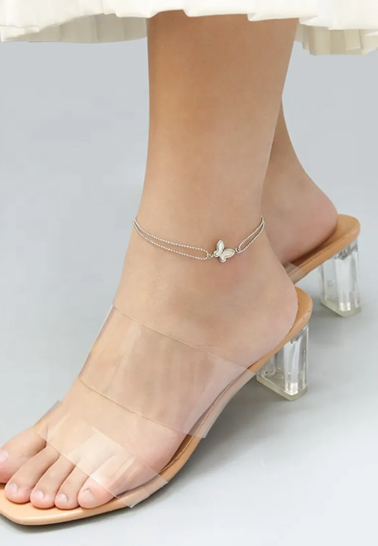Angelic Butterfly Multi-Layer Pendant  Chain Anklet