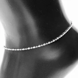 Anklet Metal Chain Metal Style Silver
