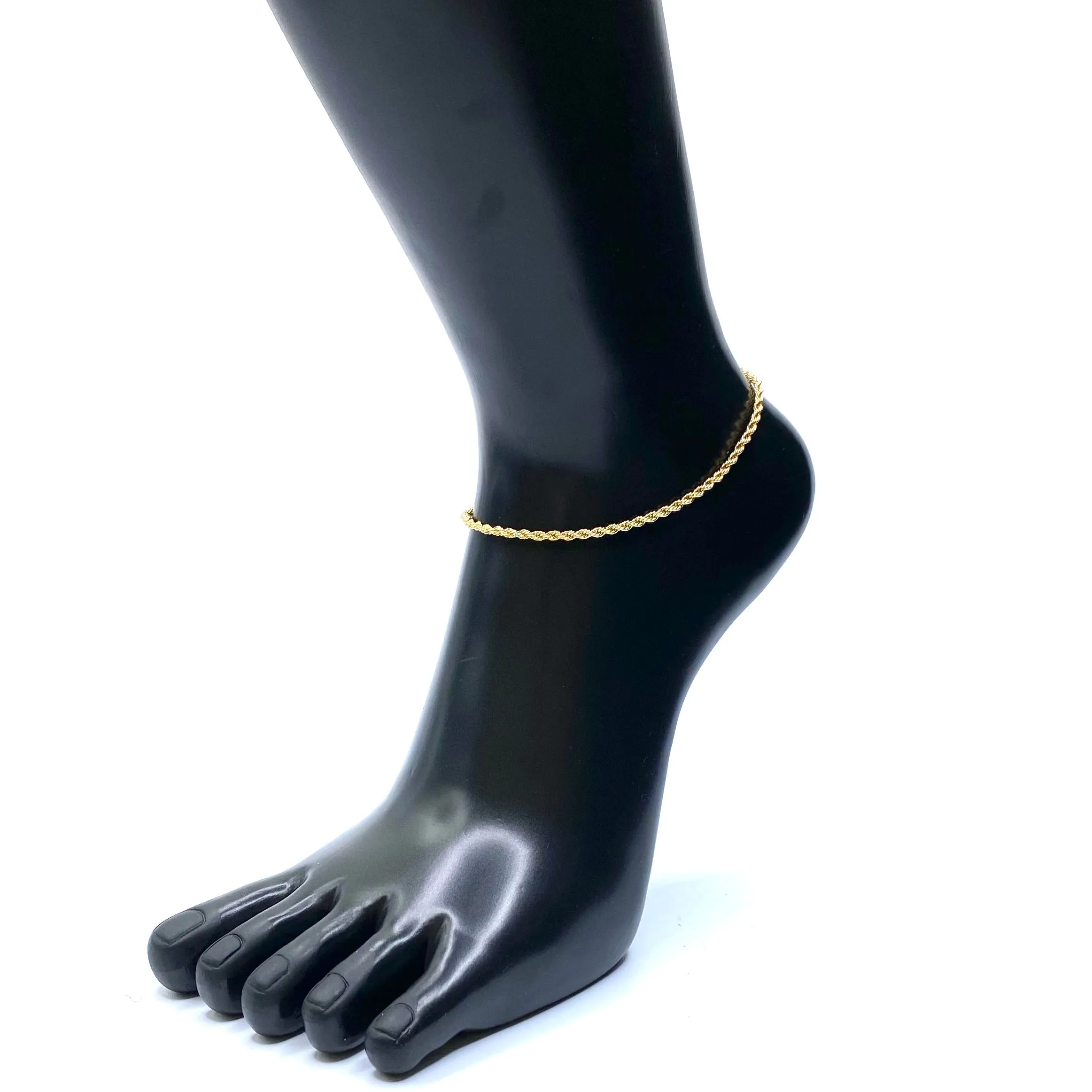 Anklet Metal Chain Rope Gold