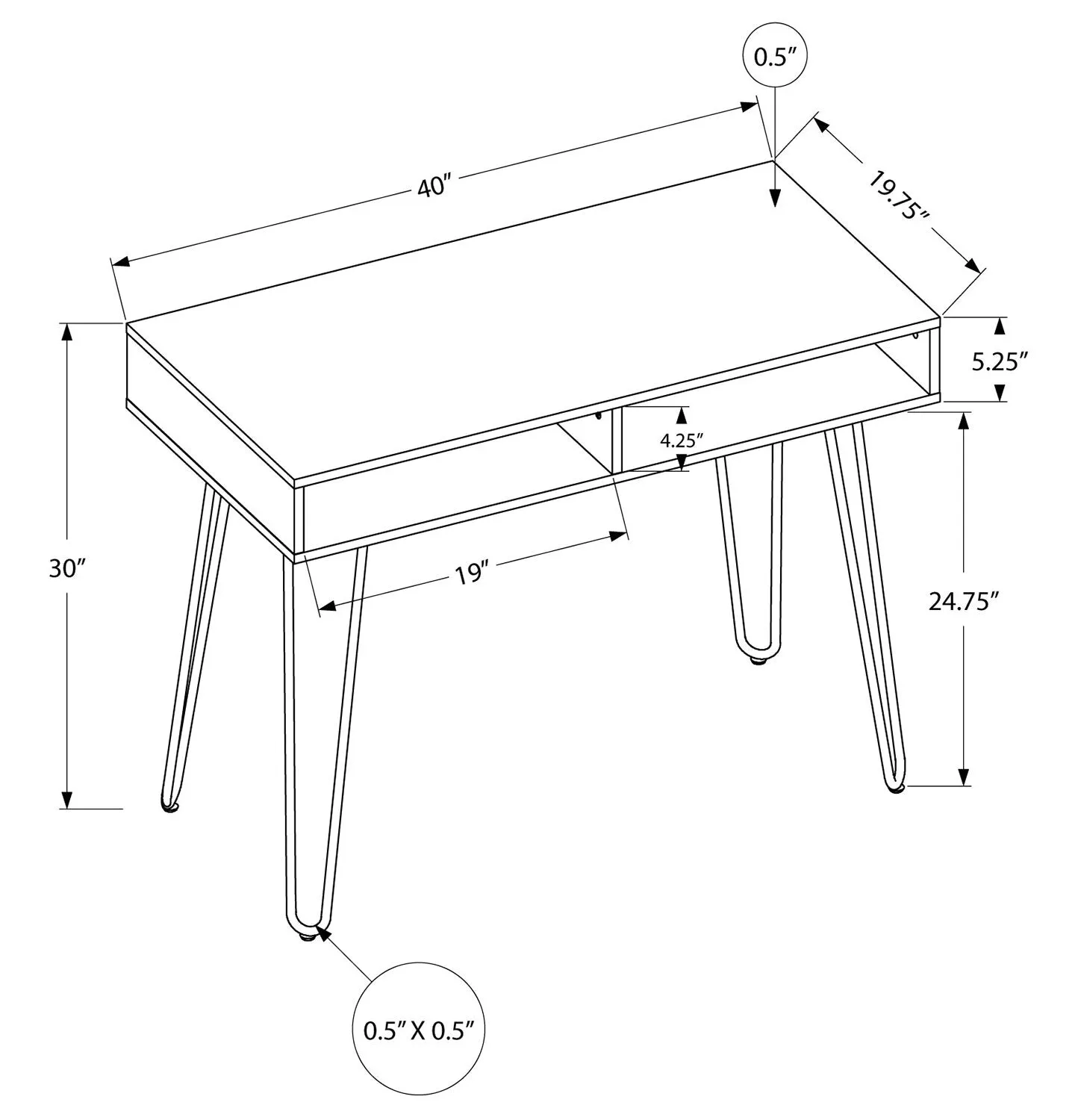 Arkell Desk - Taupe