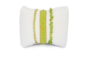 Batiki Peridot & Gold Stacking Bracelet