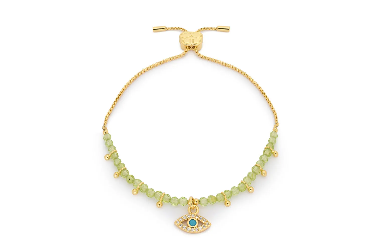 Bimini Peridot and Turquoise Gold Stacking Bracelet