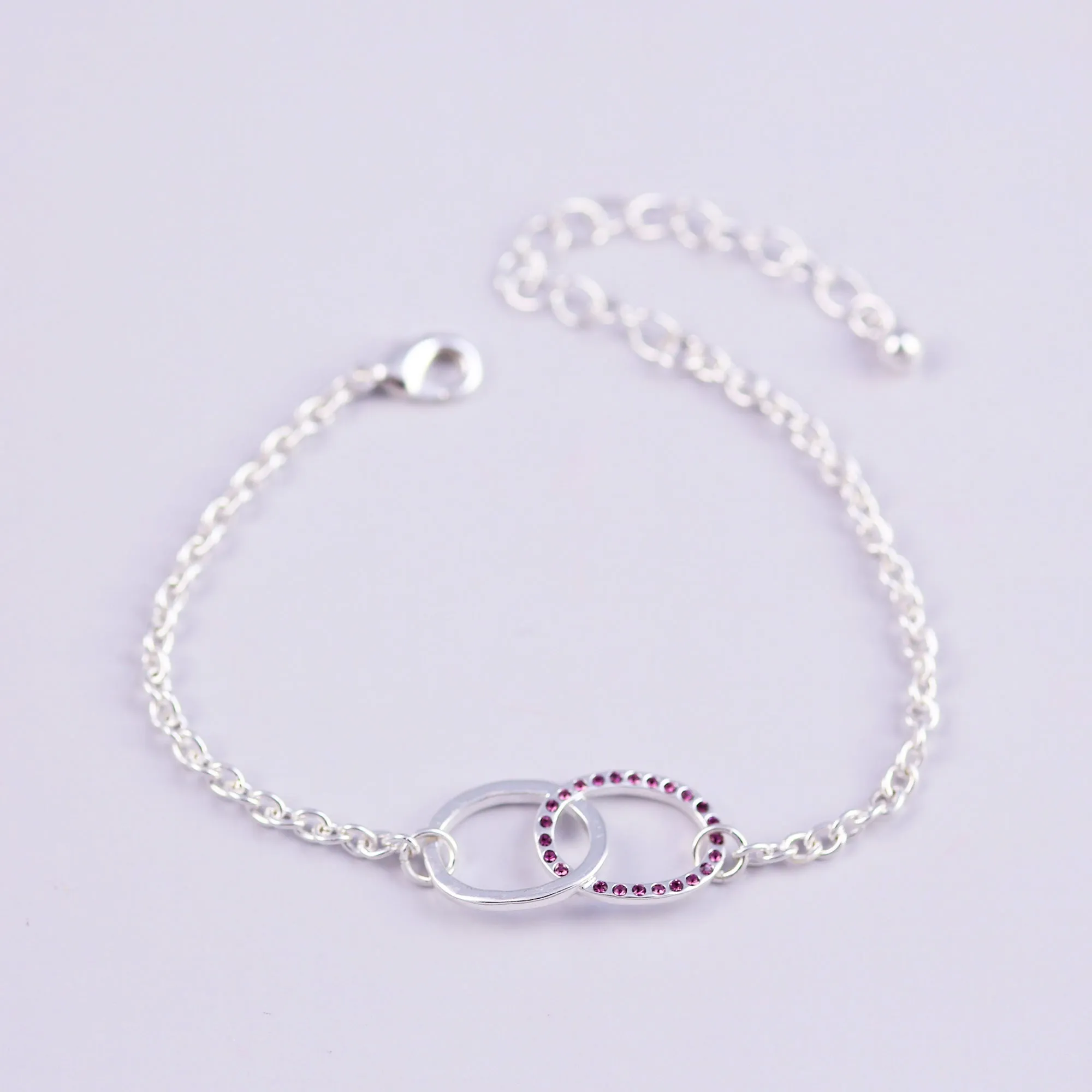 Birthstone Infinity Bracelet Made with Crystals from Swarovski ®