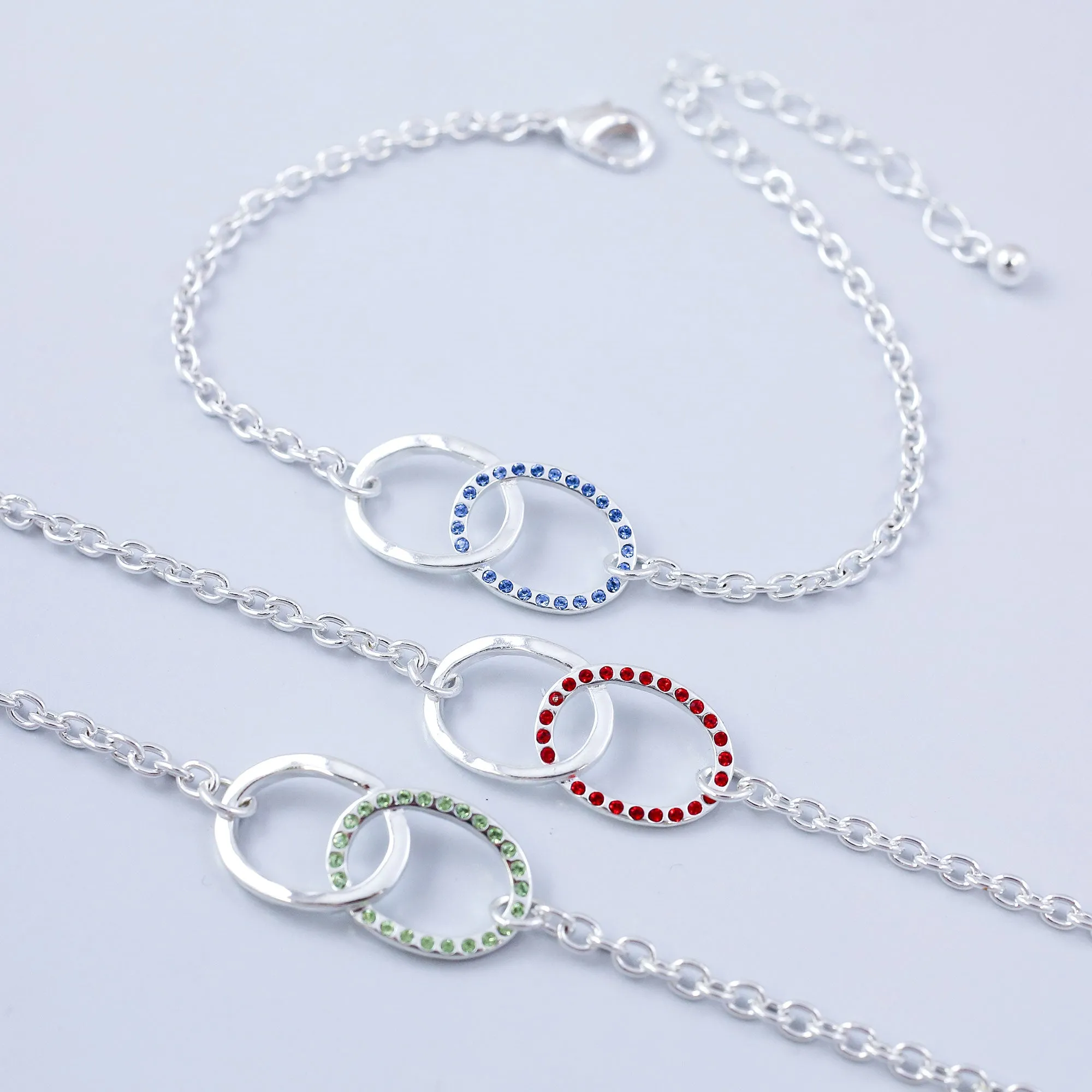 Birthstone Infinity Bracelet Made with Crystals from Swarovski ®