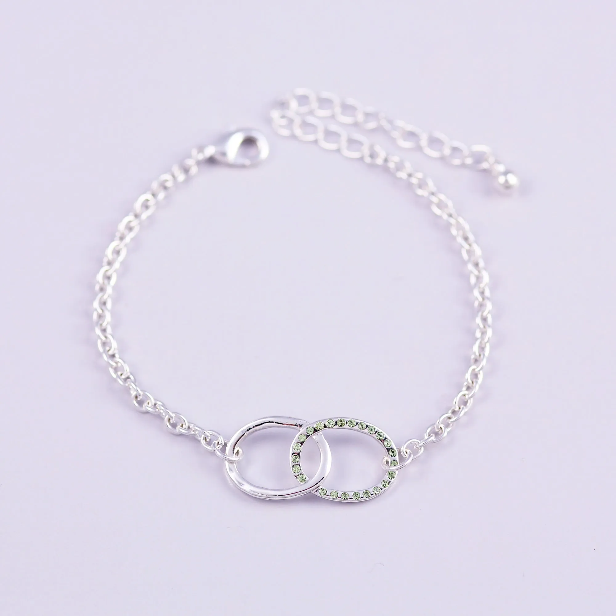 Birthstone Infinity Bracelet Made with Crystals from Swarovski ®