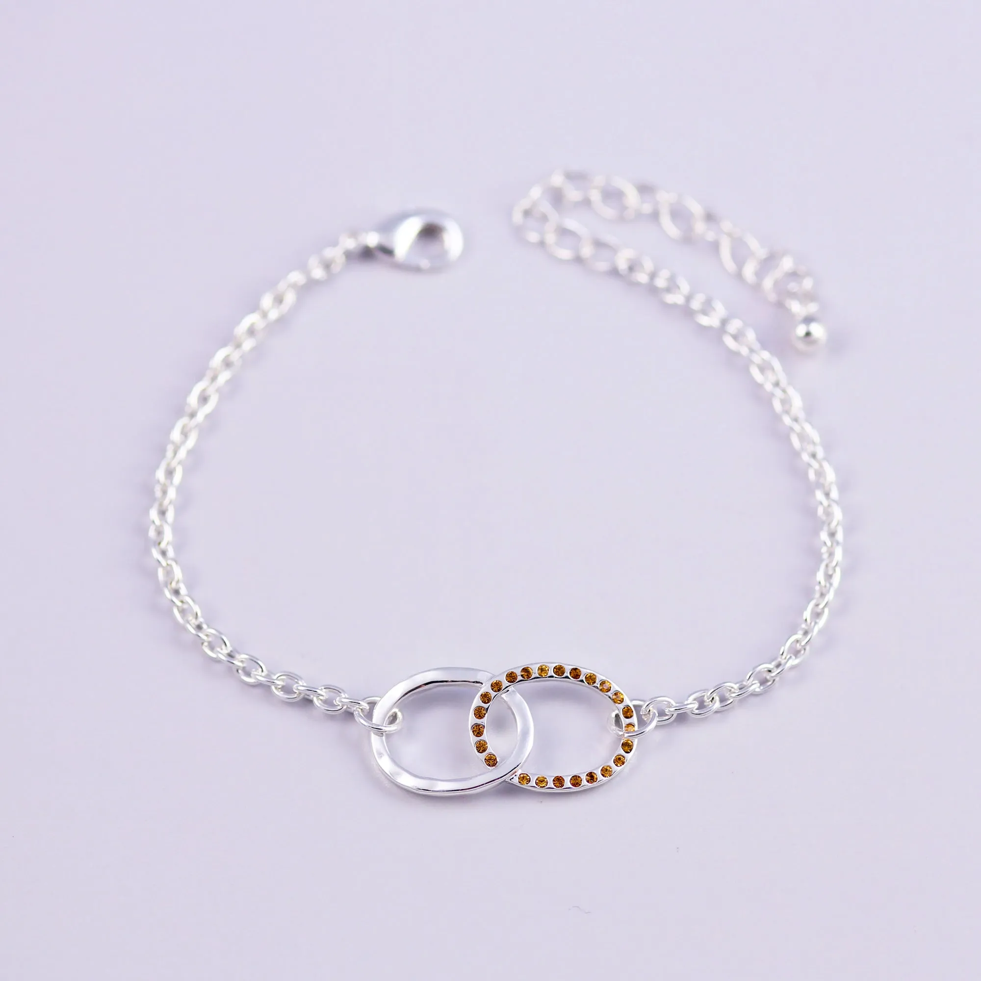 Birthstone Infinity Bracelet Made with Crystals from Swarovski ®