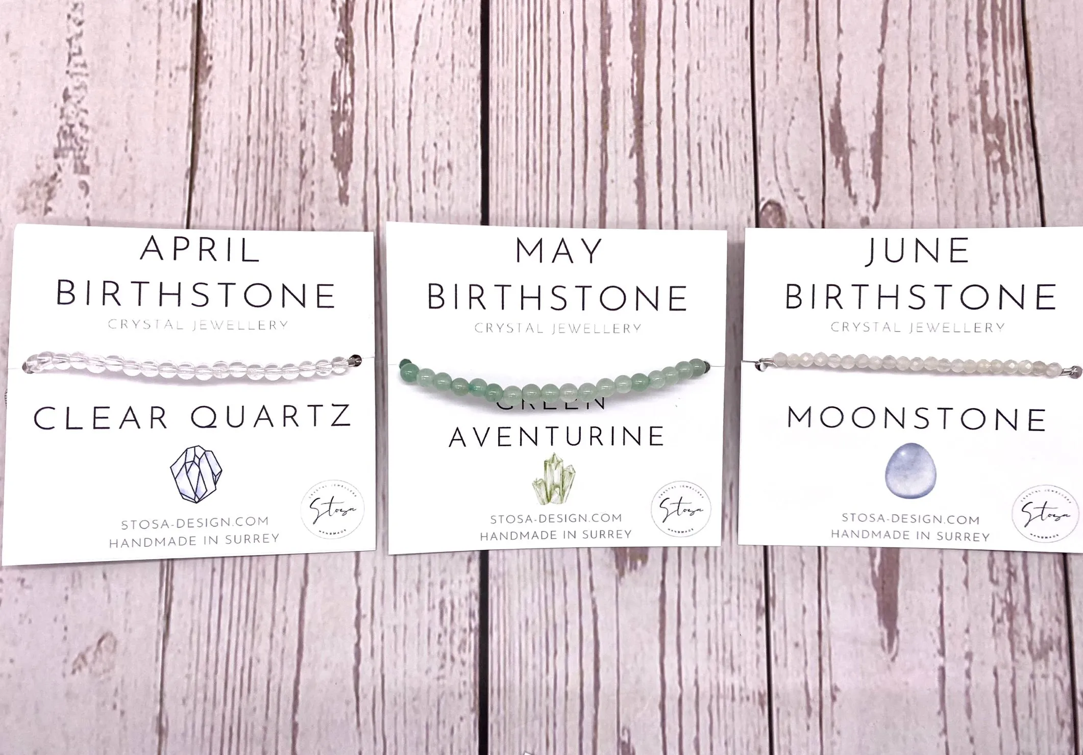 Birthstone Paper Clip Chain Bracelet