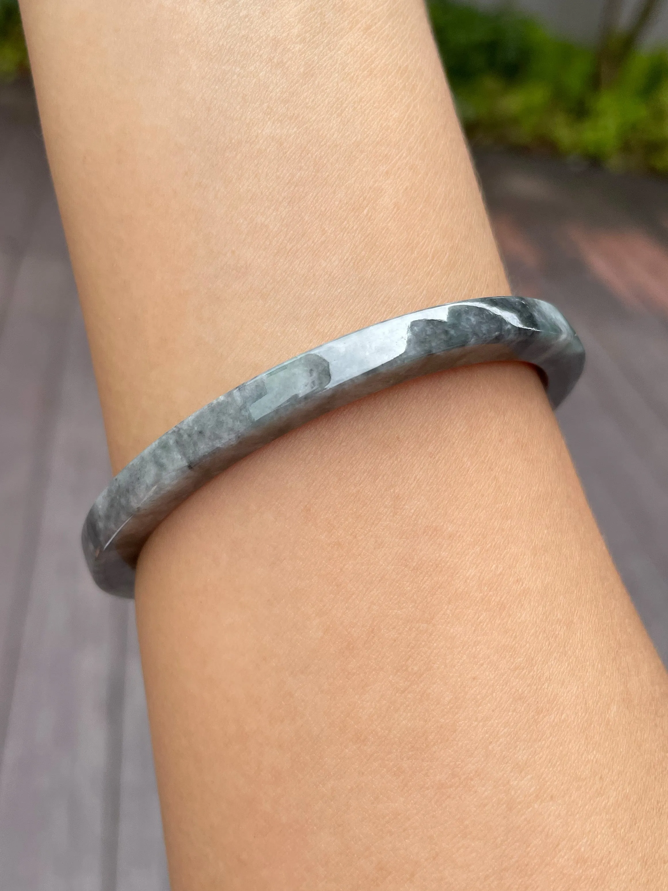 Black Jade Bangle | 60mm (NJBA053)