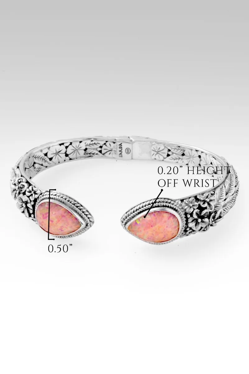 Bloom Happily Tip-to-Tip Bracelet™ in Salmon Pink Simulated Opal