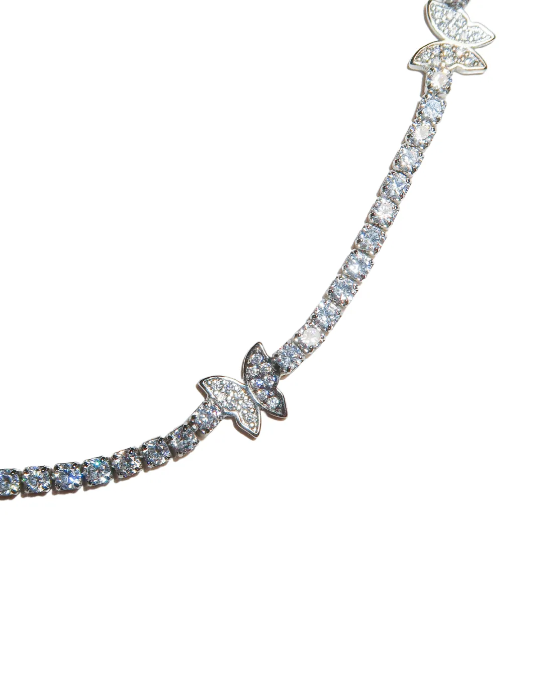 Butterfly Pavé Tennis Necklace