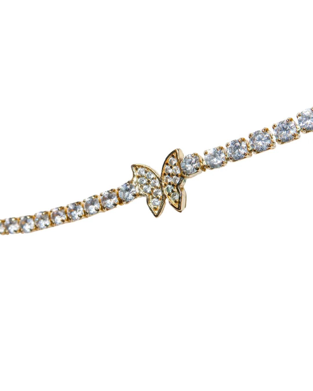 Butterfly Pavé Tennis Necklace