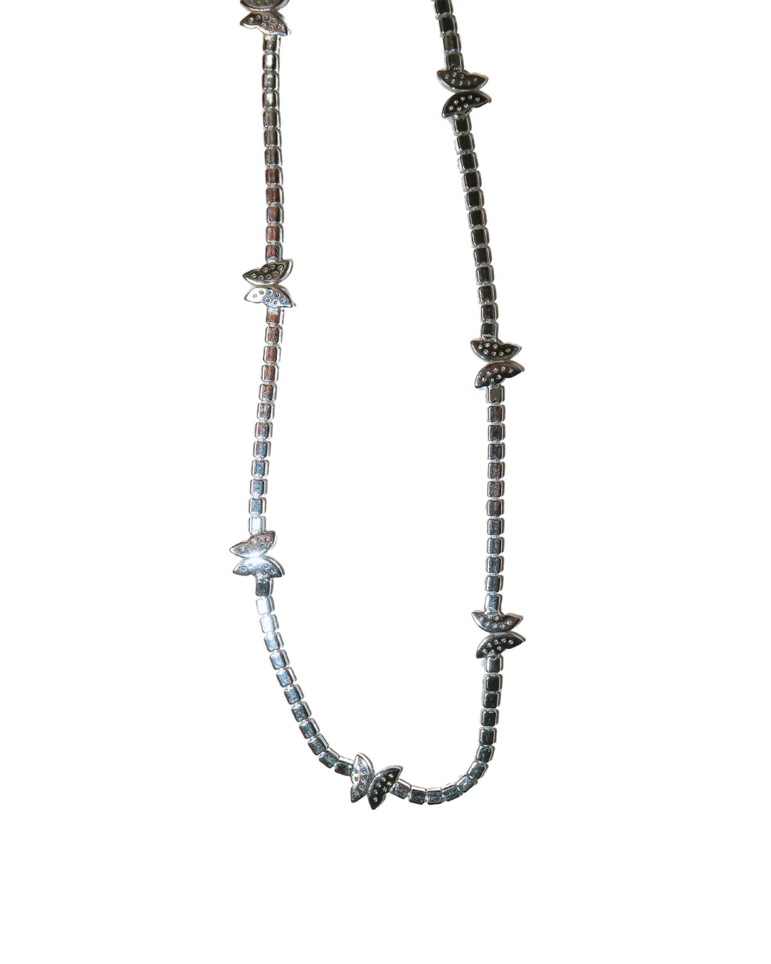 Butterfly Pavé Tennis Necklace