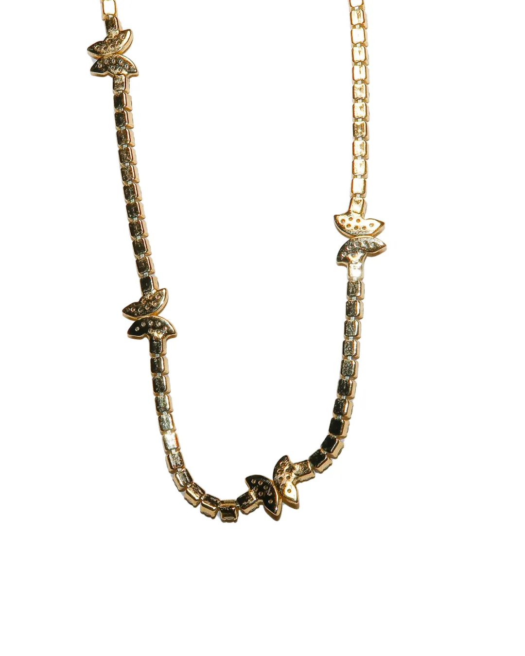 Butterfly Pavé Tennis Necklace