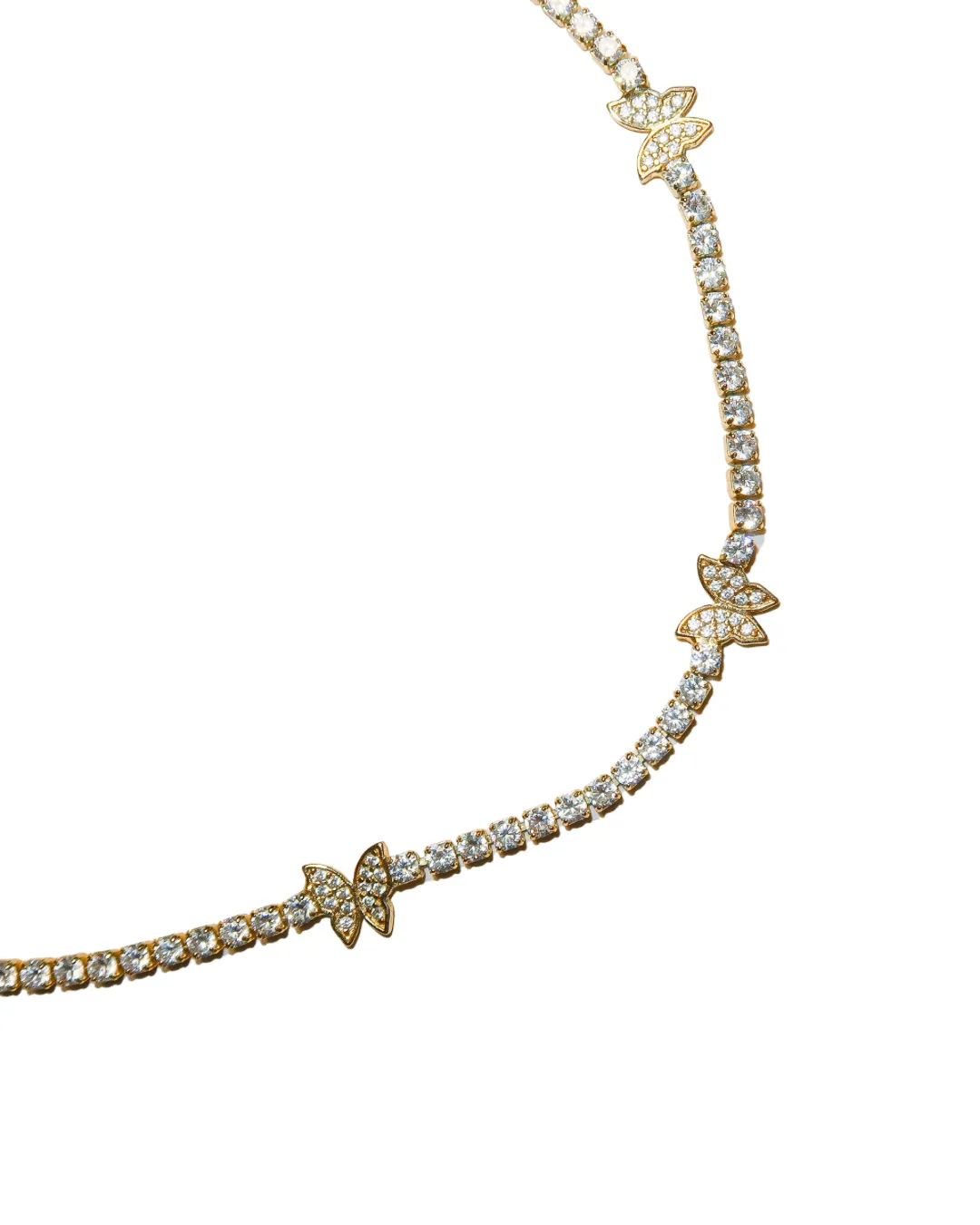 Butterfly Pavé Tennis Necklace