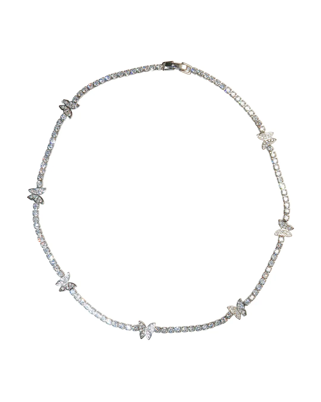 Butterfly Pavé Tennis Necklace