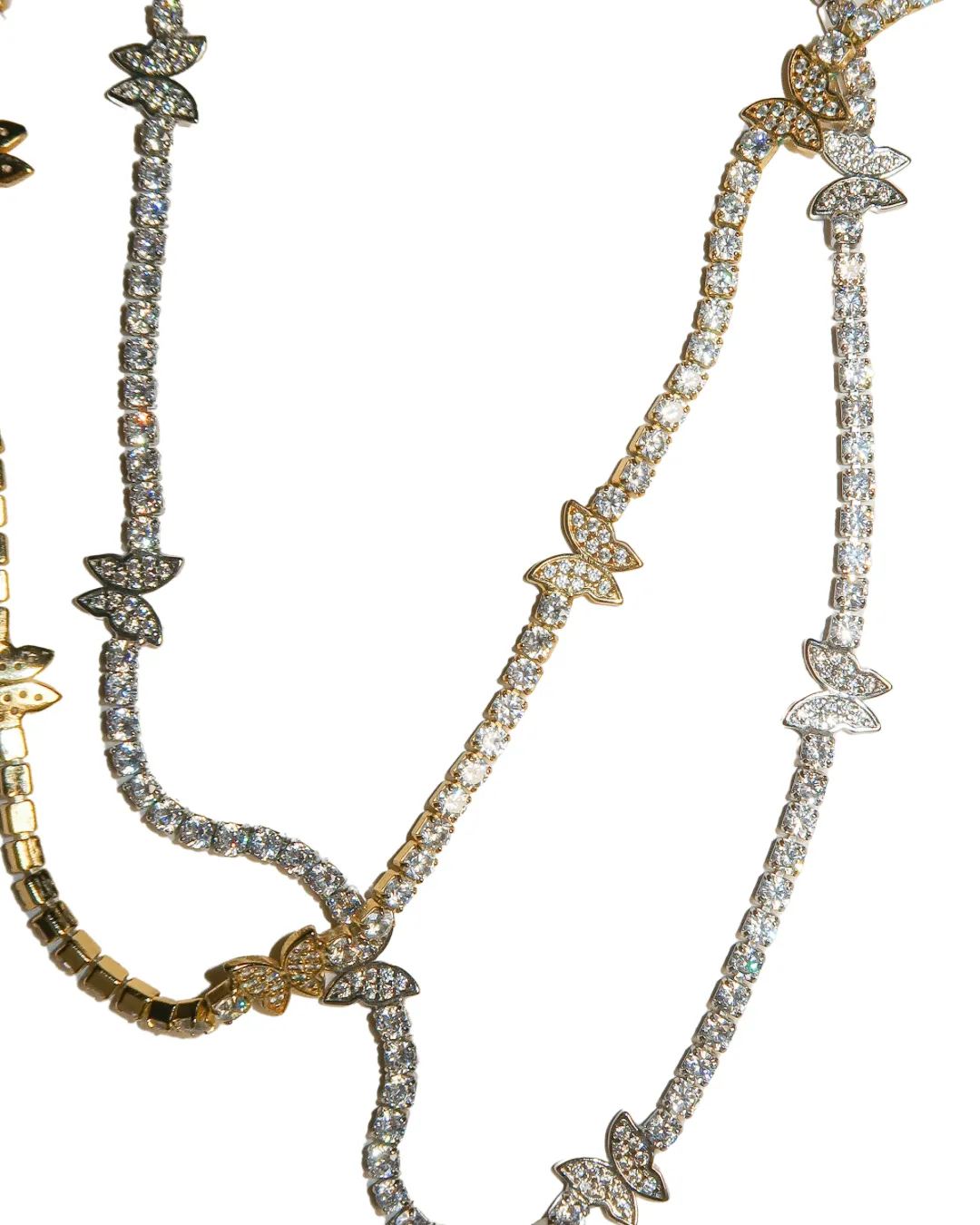Butterfly Pavé Tennis Necklace