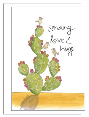 Cactus Love and Hugs Encouragement Card