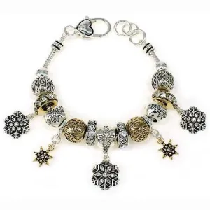 Charm Bracelet Two Tone Christmas