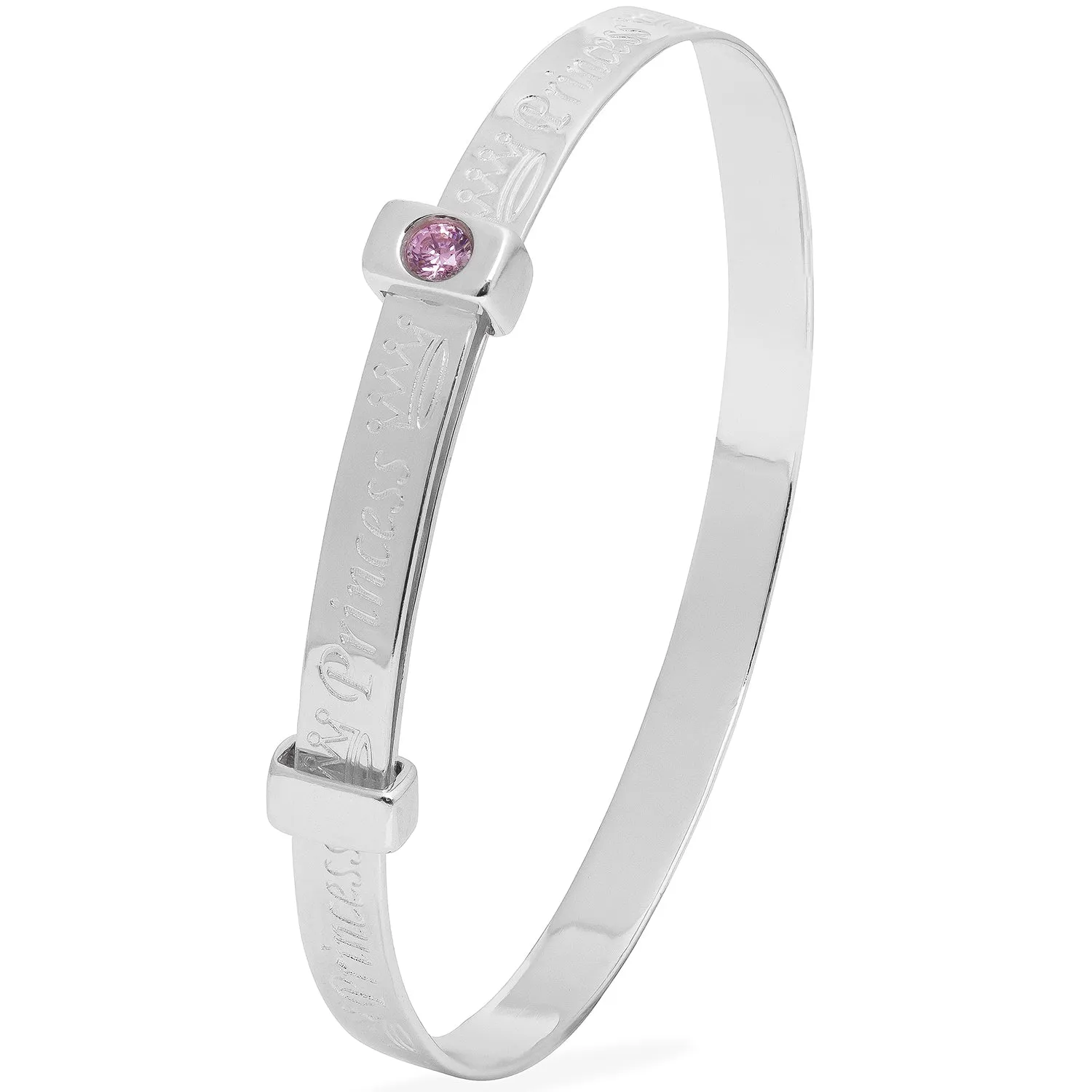 Children's Beautiful Silver Princess and Prince Baby Bangle (0–1 years)