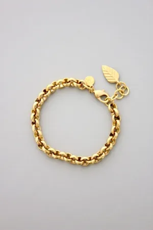 David Aubrey Gold Rolo Chain Bracelet