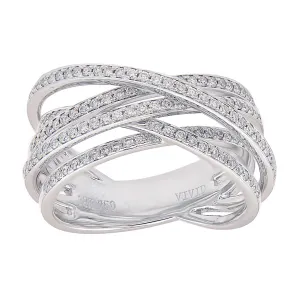 Diamond Crossover Ring
