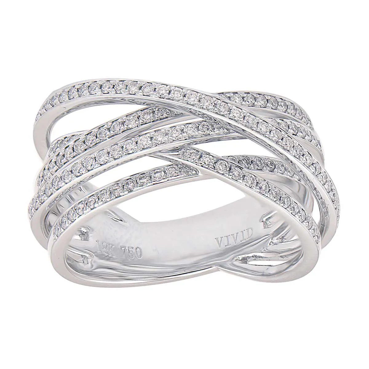 Diamond Crossover Ring
