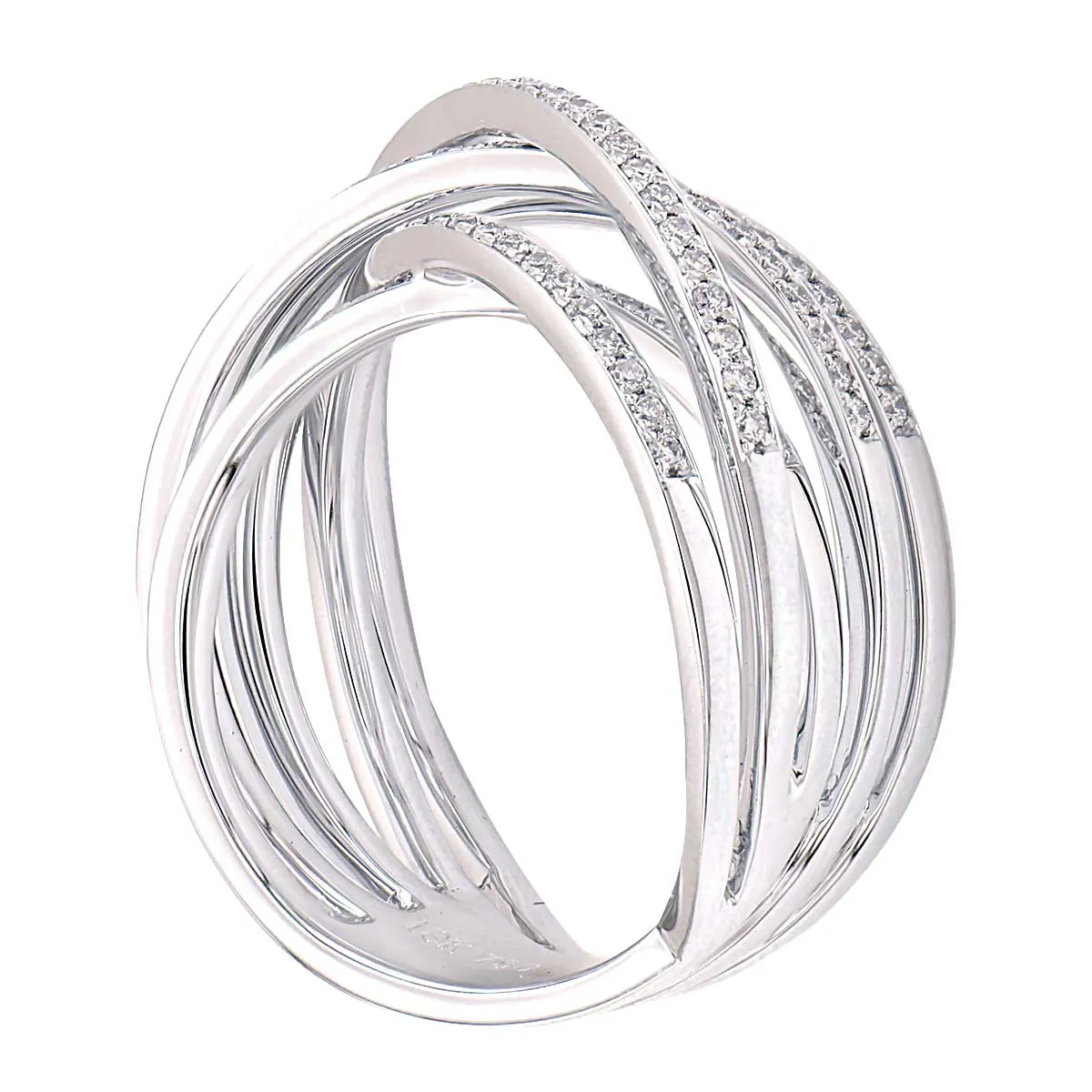 Diamond Crossover Ring