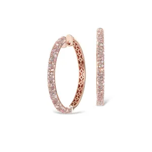 Diamond Dome Hoop Earrings