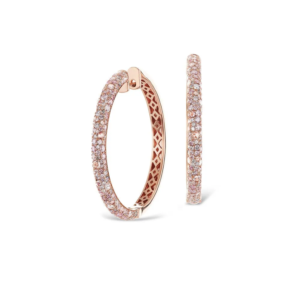 Diamond Dome Hoop Earrings
