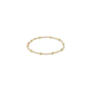 Dignity Sincerity Pattern 4mm Bead Bracelet - Pink Opal